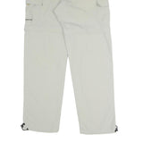 HS OUTERWEAR Womens Relaxed Light Grey Polyester Blend Zip Trousers W30 L30