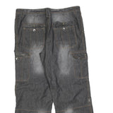 CHEROKEE Mens Jeans Blue Relaxed Cargo Denim Medium W38 L30 Utility Pockets
