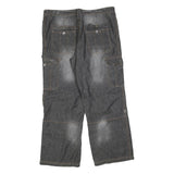 CHEROKEE Mens Jeans Blue Relaxed Cargo Denim Medium W38 L30 Utility Pockets