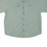 WRANGLER Mens Green Cotton Blend Casual Shirt XL Button Pocket Workwear Relaxed