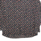 HATICO Mens Black & Grey Patterned Shirt L Button Collar Long Sleeve Casual