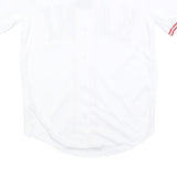 KARL KANI Mens White Red KANI Graphic T-Shirt S Short Sleeve V-Neck Button