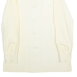 HANG UPS Womens Cream Shirt M Button Front Long Sleeve Pockets