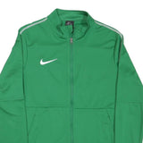 NIKE Mens Green Outdoor Jacket S Polyester Blend Woven Plain Slim Fit Zip