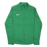 NIKE Mens Green Outdoor Jacket S Polyester Blend Woven Plain Slim Fit Zip
