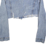 LEVI'S Womens Blue Cropped Denim Jacket XL Cotton Blend Button Closure