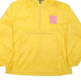 HARRITON Mens Yellow Nylon Hooded Zip Jacket XL Plain Best Time Ever Print