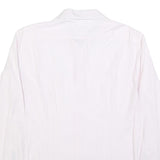 TOMMY HILFIGER Mens White Shirt L Smart Casual Button Detail Long Sleeve