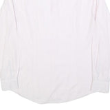 TOMMY HILFIGER Mens White Shirt L Smart Casual Button Detail Long Sleeve