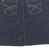 MARIE CLAIRE JEANS Womens Blue Denim Straight Knee Length Cotton Blend Skirt M