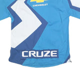 CHEVROLET Mens Blue & White Racing Shirt XL Cruze Logo Cotton Blend Motorsport