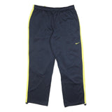 NIKE Mens Joggers Navy Blue & Yellow Slim Tapered 2XL W34 L29 Sportswear