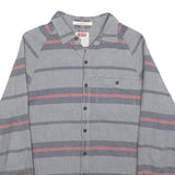 LEVI'S Mens Grey & Pink Striped Cotton Blend Shirt S Casual Button Up