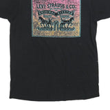 LEVI'S Mens Black Graphic T-Shirt M Short Sleeve Crew Neck Logo Print