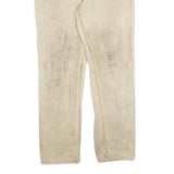 CARHARTT Mens Jeans Beige Relaxed Straight Denim Fair W36 L32 Workwear Utility