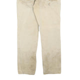 CARHARTT Mens Jeans Beige Relaxed Straight Denim Fair W36 L32 Workwear Utility