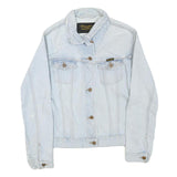 WRANGLER Womens Light Blue Denim Cotton Blend Button Jacket L Casual Classic