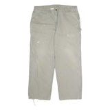 CARHARTT Mens Cotton Beige Regular Straight Leg Trousers W40 L30 Workwear