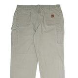 CARHARTT Mens Cotton Beige Regular Straight Leg Trousers W40 L30 Workwear