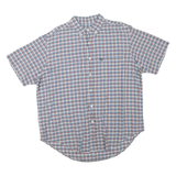 RALPH LAUREN Mens Blue Red Check Short Sleeve Shirt L Classic Cotton Blend