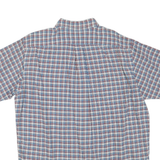 RALPH LAUREN Mens Blue Red Check Short Sleeve Shirt L Classic Cotton Blend