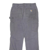 CARHARTT Womens Cotton Blend Grey Regular Fit Trousers W30 L30 Workwear Utility