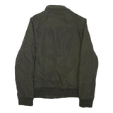 DKNY Mens Black Bomber Jacket XS Cotton Blend Zip Plain Casual Lightweight