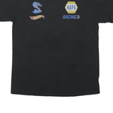 PORT AND COMPANY Mens Black Racing Graphic T-Shirt M Short Sleeve Crew Neck