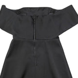 SANDRO Womens Black Fit & Flare Polyester Blend Short Sleeve Short Dress S