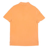 POLO RALPH LAUREN Mens Orange Cotton Blend Short Sleeve Plain M Polo Shirt