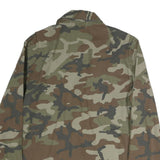 H&M Mens Green & Brown Camouflage Cotton Button Jacket M Casual Military Style