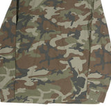 H&M Mens Green & Brown Camouflage Cotton Button Jacket M Casual Military Style