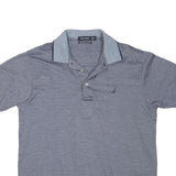 NAUTICA Mens Blue Short Sleeve Plain Polo Shirt M Cotton Blend Casual
