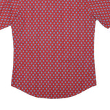 WRANGLER Mens Red Shirt S Cotton Blend Patterned Short Sleeve Casual