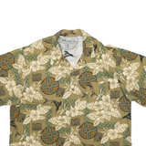 TOUCAN DANCE Mens Beige Hawaiian Style Shirt XL Cotton Blend Casual Beachwear