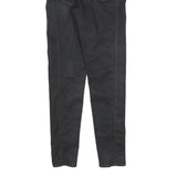 GUESS Womens Cotton Blend Black Slim Slim Leg Trousers W28 L30 Stylish Zip