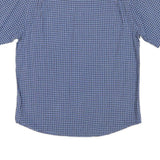 NAUTICA Mens Blue Check Shirt M Cotton Blend Casual Button-Down Short Sleeve