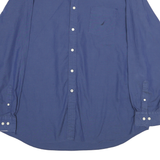 NAUTICA Mens Blue Button-Down Cotton Shirt 2XL Logo Pocket Casual Stylish