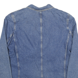 LIZ CLAIBORNE Womens Blue Denim Jacket UK 12 Cotton Button Closure Long Sleeve