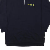 BUCHER Mens Black 1/4 Zip XL Cotton Blend Sweatshirt Pullover Casual Everyday