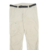 MAIER SPORTS Mens Polyamide Beige Regular Zip Trousers W36 L34 Outdoor Hiking