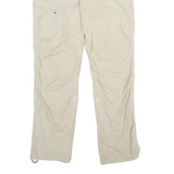MAIER SPORTS Mens Polyamide Beige Regular Zip Trousers W36 L34 Outdoor Hiking