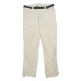 MAIER SPORTS Mens Polyamide Beige Regular Zip Trousers W36 L34 Outdoor Hiking