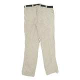 MAIER SPORTS Mens Polyamide Beige Regular Zip Trousers W36 L34 Outdoor Hiking
