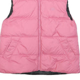 ADIDAS Womens Pink & Black Reversible Quilted Jacket UK 10 Polyester Zip