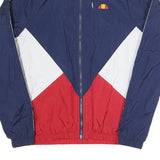ELLESSE Womens Navy Blue White & Red Track Jacket S Polyester Blend Zip Logo