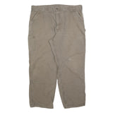 CARHARTT Mens Brown Cotton Blend Woven Relaxed Fit Straight Leg W44 L32 Workwear