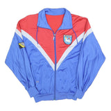 Mens Blue & Red Shield Zip Jacket M Polyester Blend Retro Vintage Athletic