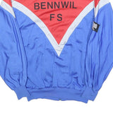 Mens Blue & Red Shield Zip Jacket M Polyester Blend Retro Vintage Athletic