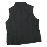 PENDLETON Mens Black Jacket L Polyester Blend Plain Zip Sleeveless Outdoor Warm